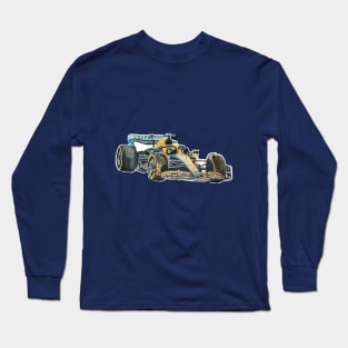 Racing Car in watercolours pattern illustration, Formula 1 watercolours Long Sleeve T-Shirt